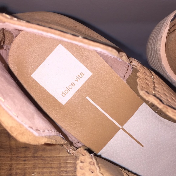 NEW! Dolce Vita Summer Leather Tan Booties Sz 7.5 - Picture 4 of 6